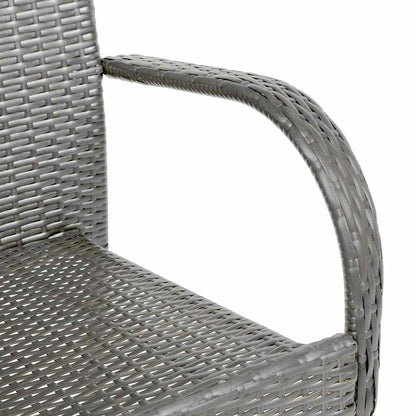 Sedie da Esterno Impilabili 4 pz Grigie in Polyrattan - homemem39