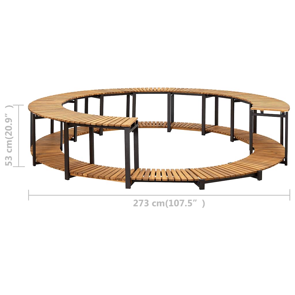 Bordo per Spa 273x53 cm in Legno Massello d'Acacia - homemem39