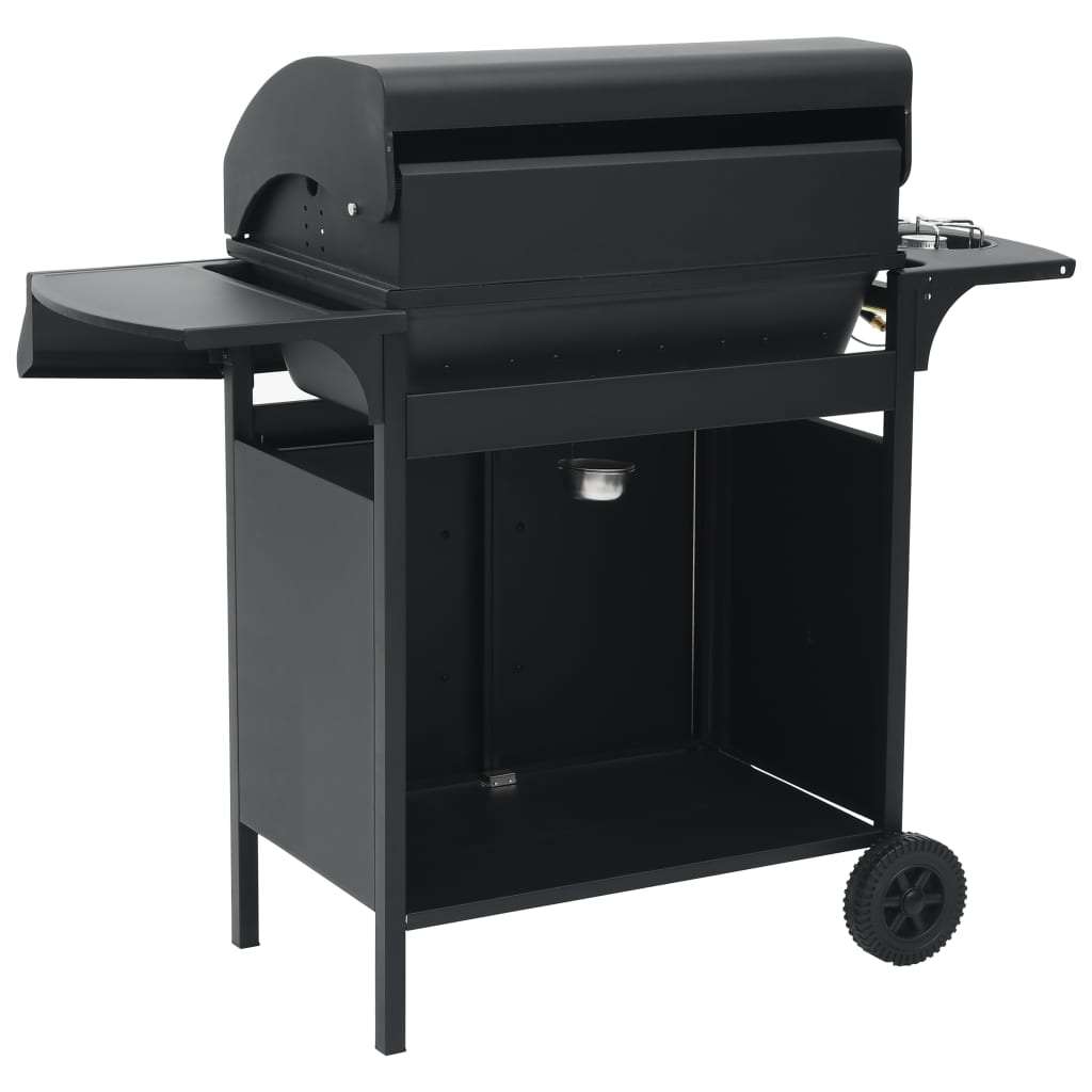 Barbecue e Griglia a Gas 4+1 Fornelli Nero in Acciaio | homemem39