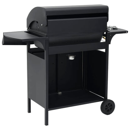 Barbecue e Griglia a Gas 4+1 Fornelli Nero in Acciaio | homemem39