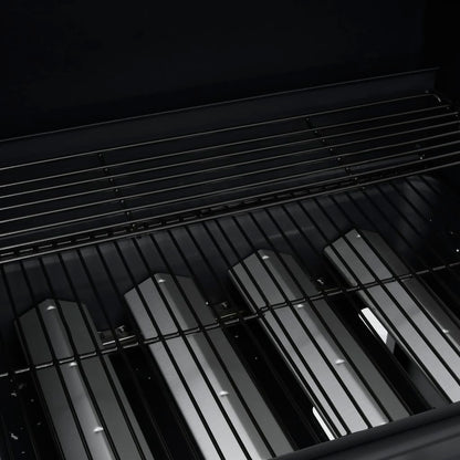 Barbecue e Griglia a Gas 4+1 Fornelli Nero in Acciaio | homemem39