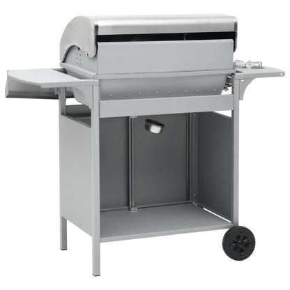 Barbecue e Griglia a Gas 4+1 Fornelli Argento in Acciaio Inox - homemem39