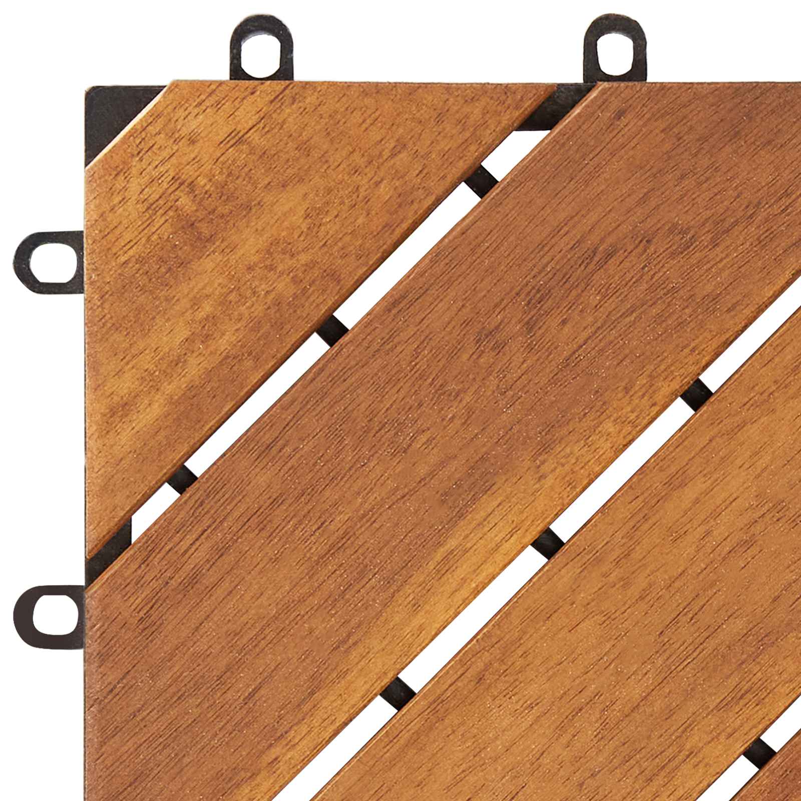 Piastrella per Decking 10 pcs Marrone 30 x 30 cm | homemem39