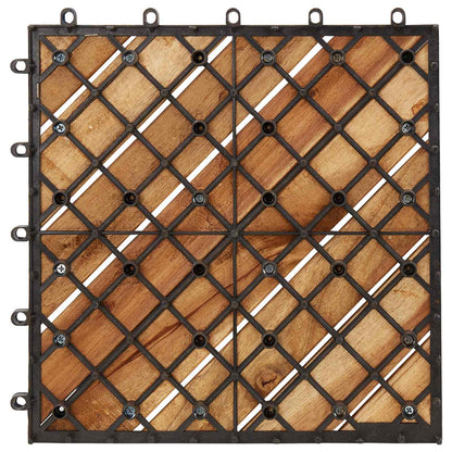 Piastrella per Decking 10 pcs Marrone 30 x 30 cm | homemem39