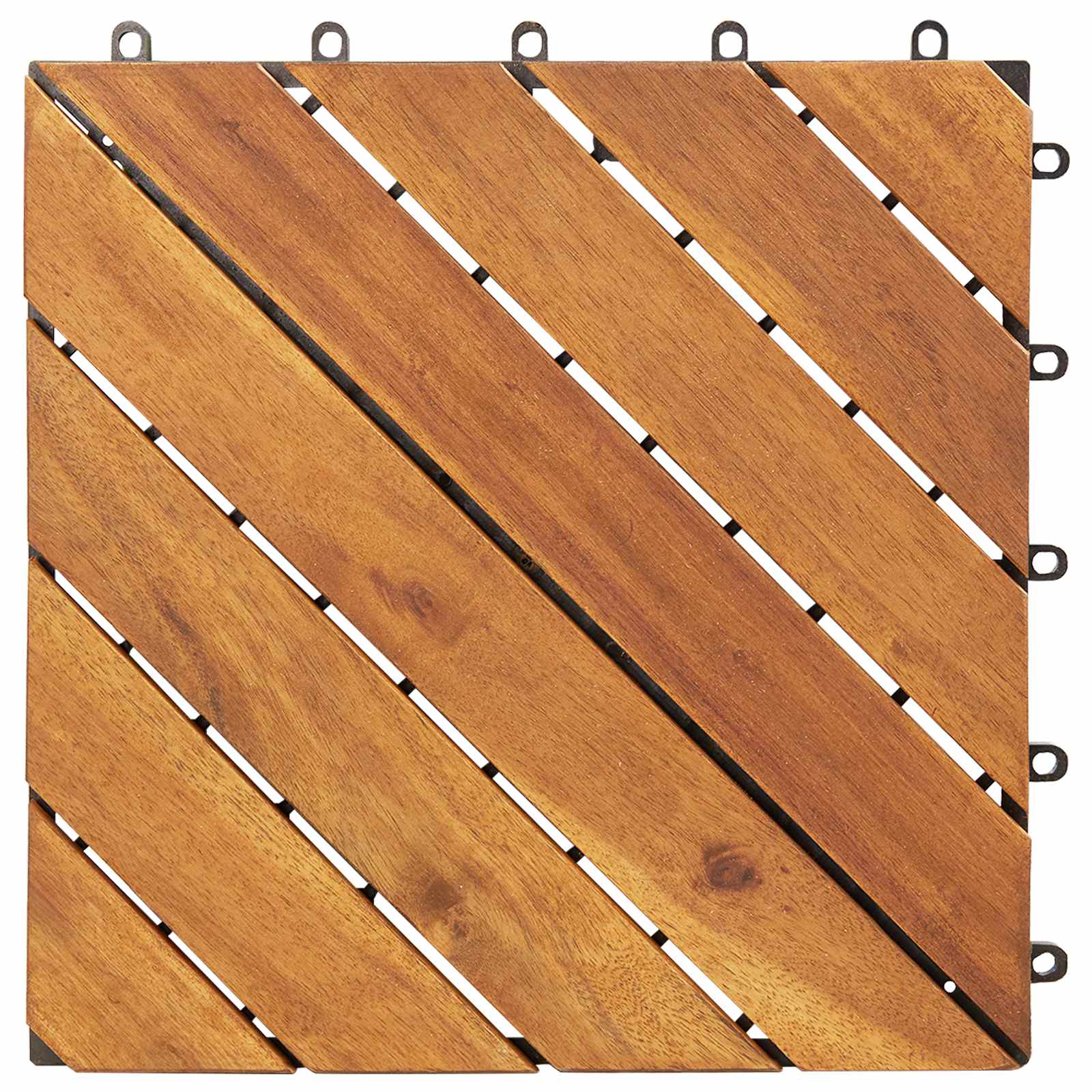 Piastrella per Decking 10 pcs Marrone 30 x 30 cm | homemem39
