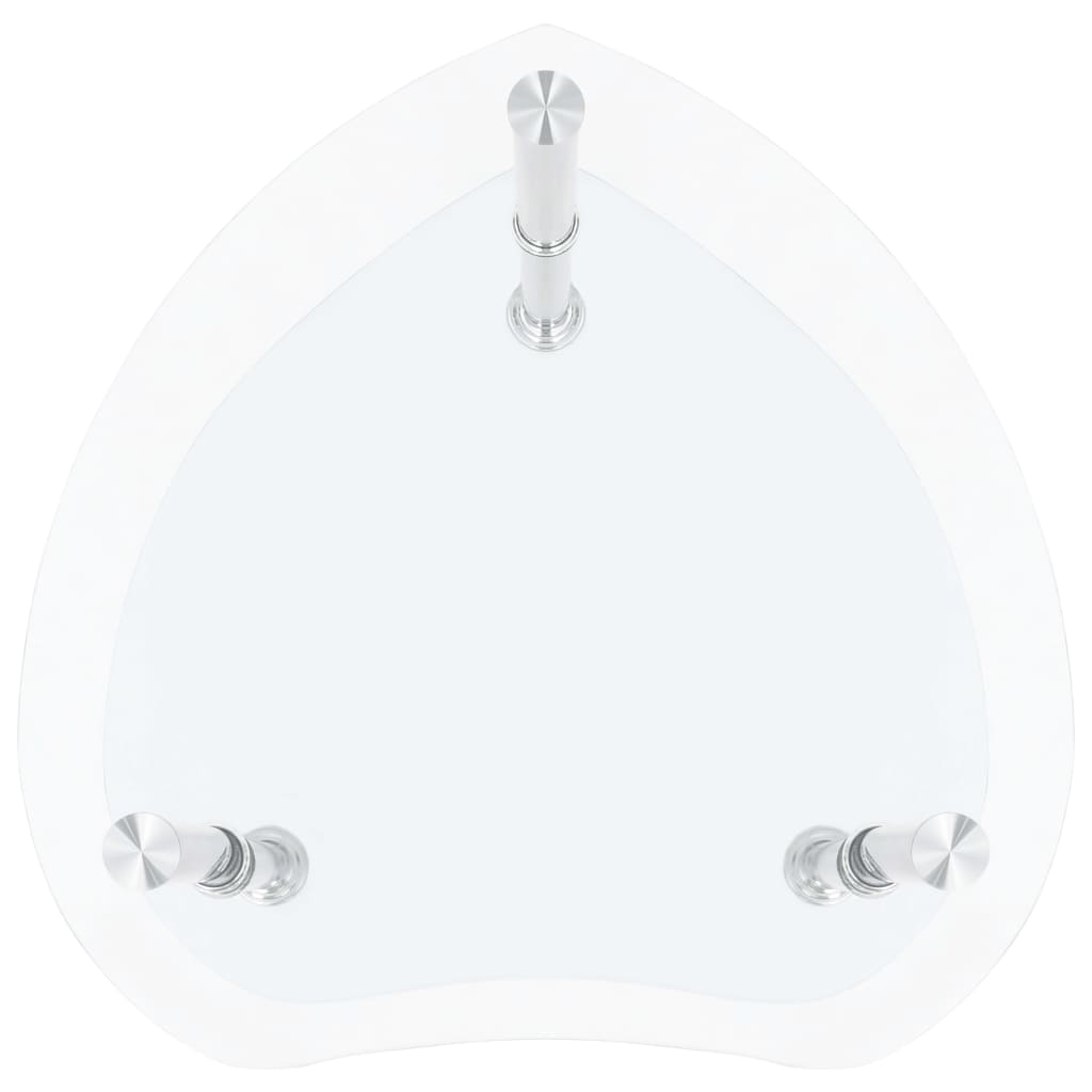 Tavolino a 2 Livelli Trasparente 38x38x50 cm in Vetro Temperato - homemem39