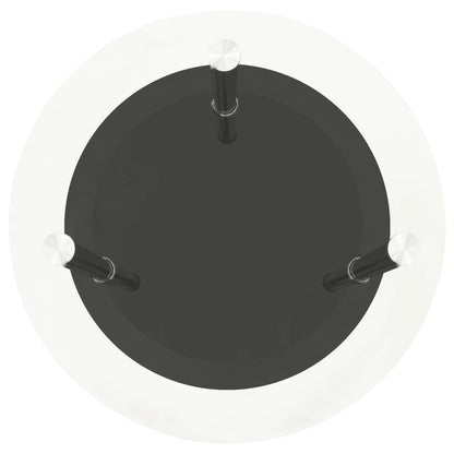 Tavolino a 2 Livelli Trasparente e Nero 38cm in Vetro Temperato - homemem39