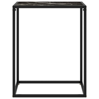 Black Console Table 60x35x75 cm in Tempered Glass