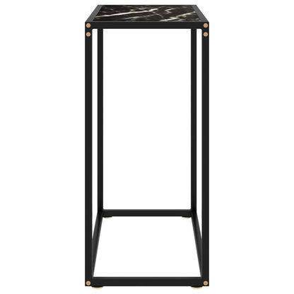 Tavolo Consolle Nero 60x35x75 cm in Vetro Temperato | homemem39