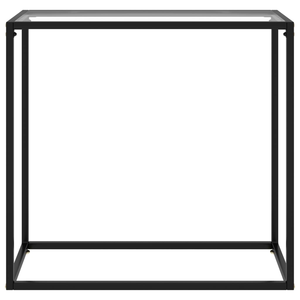 Tavolo Consolle Trasparente 80x35x75 cm in Vetro Temperato - homemem39