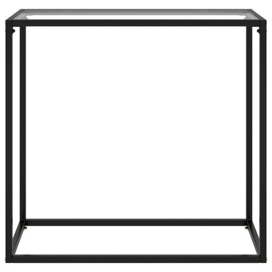 Tavolo Consolle Trasparente 80x35x75 cm in Vetro Temperato - homemem39