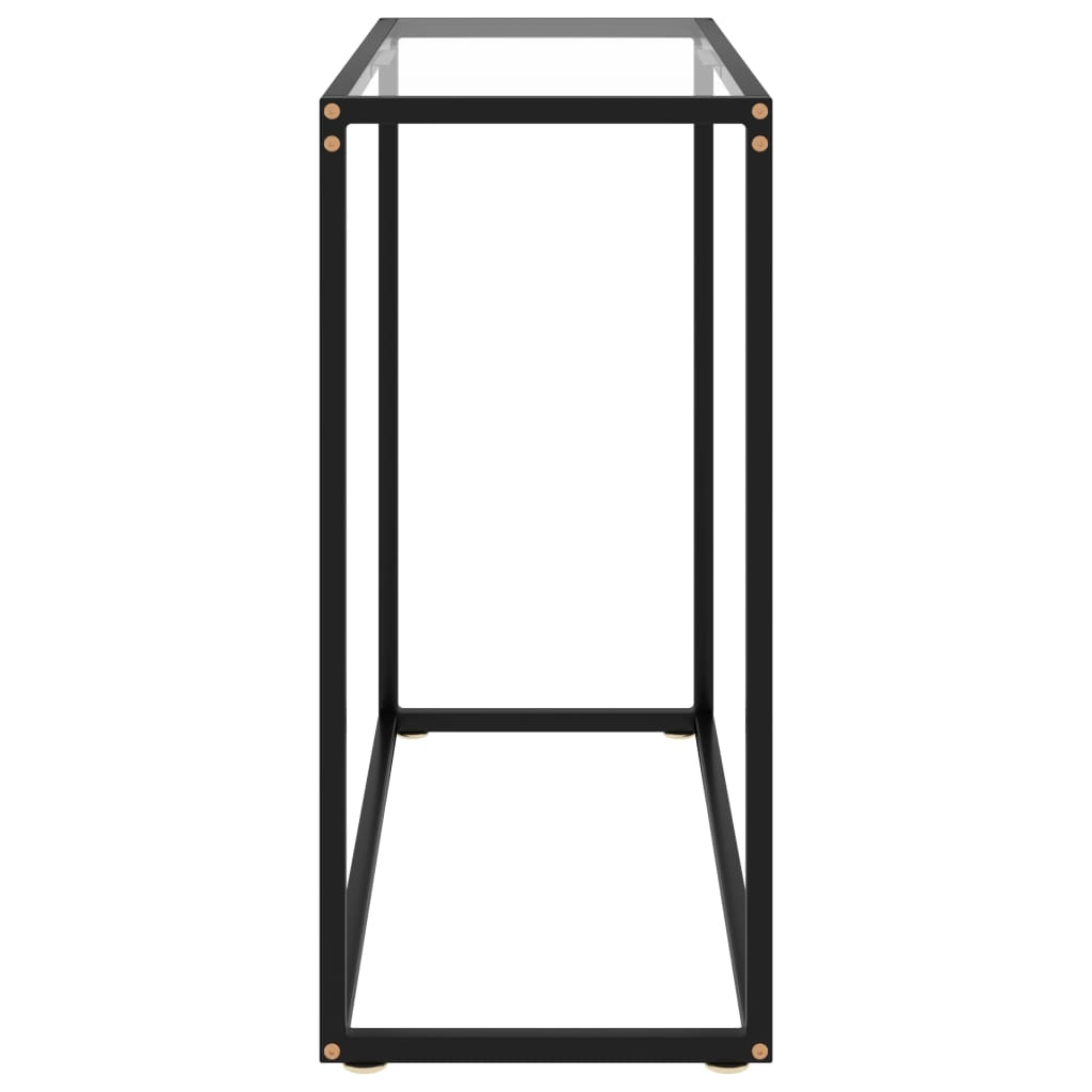 Tavolo Consolle Trasparente 80x35x75 cm in Vetro Temperato - homemem39