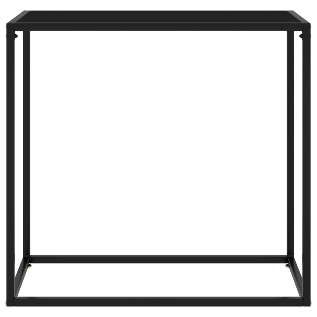 Tavolo Consolle Nero 80x35x75 cm in Vetro Temperato | homemem39