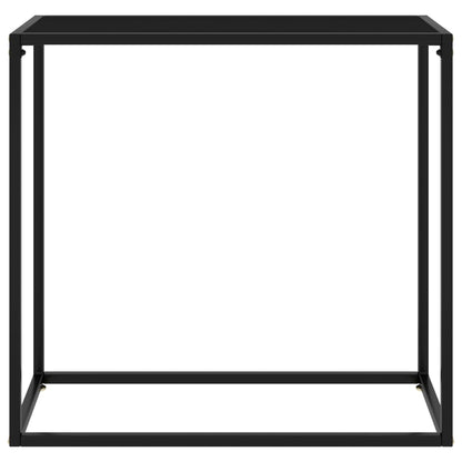 Tavolo Consolle Nero 80x35x75 cm in Vetro Temperato - homemem39