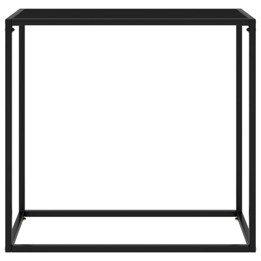 Tavolo Consolle Nero 80x35x75 cm in Vetro Temperato - homemem39