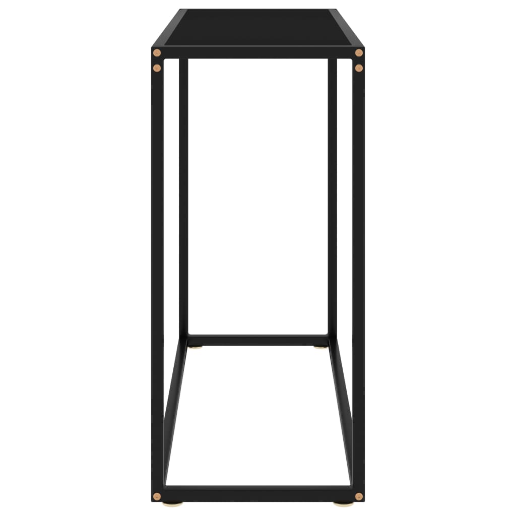 Tavolo Consolle Nero 80x35x75 cm in Vetro Temperato | homemem39