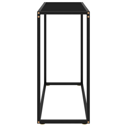 Tavolo Consolle Nero 80x35x75 cm in Vetro Temperato | homemem39