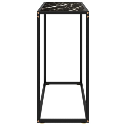 Tavolo Consolle Nero 80x35x75 cm in Vetro Temperato | homemem39