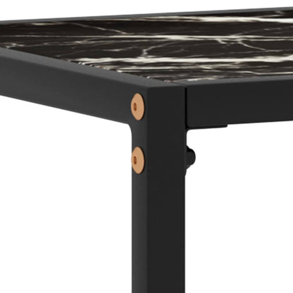 Tavolo Consolle Nero 80x35x75 cm in Vetro Temperato | homemem39