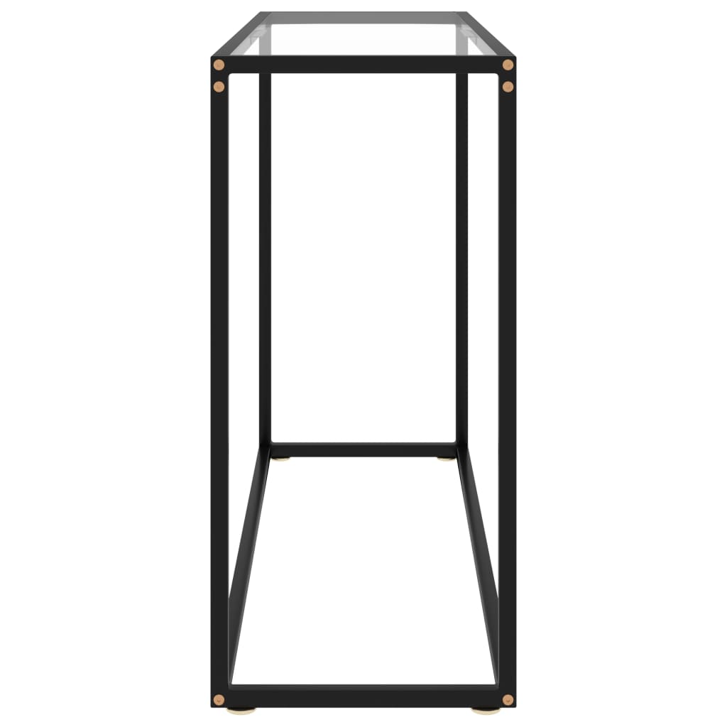 Tavolo Consolle Trasparente 100x35x75 cm in Vetro Temperato - homemem39