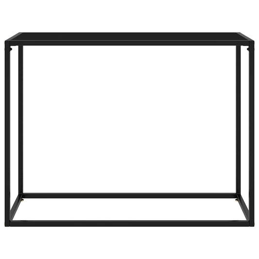 Tavolo Consolle Nero 100x35x75 cm in Vetro Temperato | homemem39