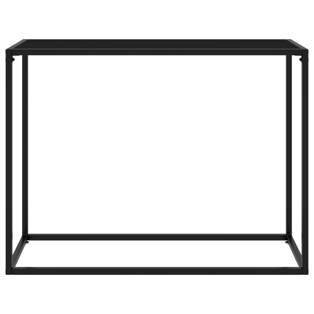 Tavolo Consolle Nero 100x35x75 cm in Vetro Temperato - homemem39
