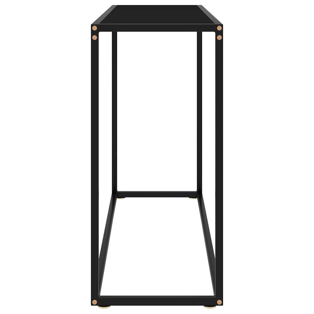 Tavolo Consolle Nero 100x35x75 cm in Vetro Temperato | homemem39