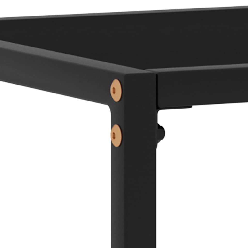 Tavolo Consolle Nero 100x35x75 cm in Vetro Temperato | homemem39