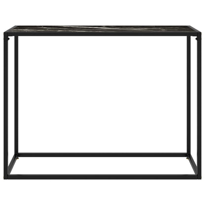 Tavolo Consolle Nero 100x35x75 cm in Vetro Temperato | homemem39