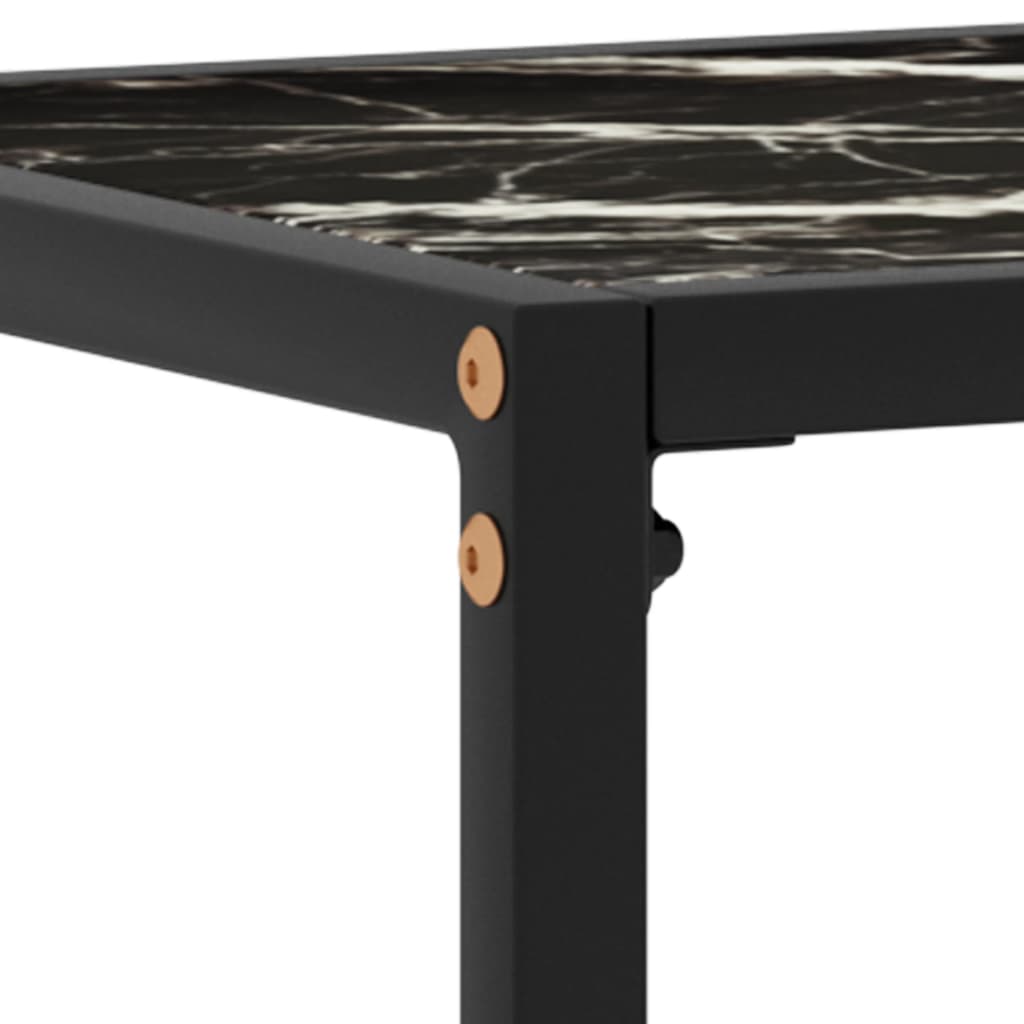 Tavolo Consolle Nero 100x35x75 cm in Vetro Temperato | homemem39