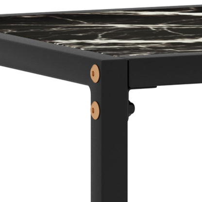 Tavolo Consolle Nero 100x35x75 cm in Vetro Temperato | homemem39