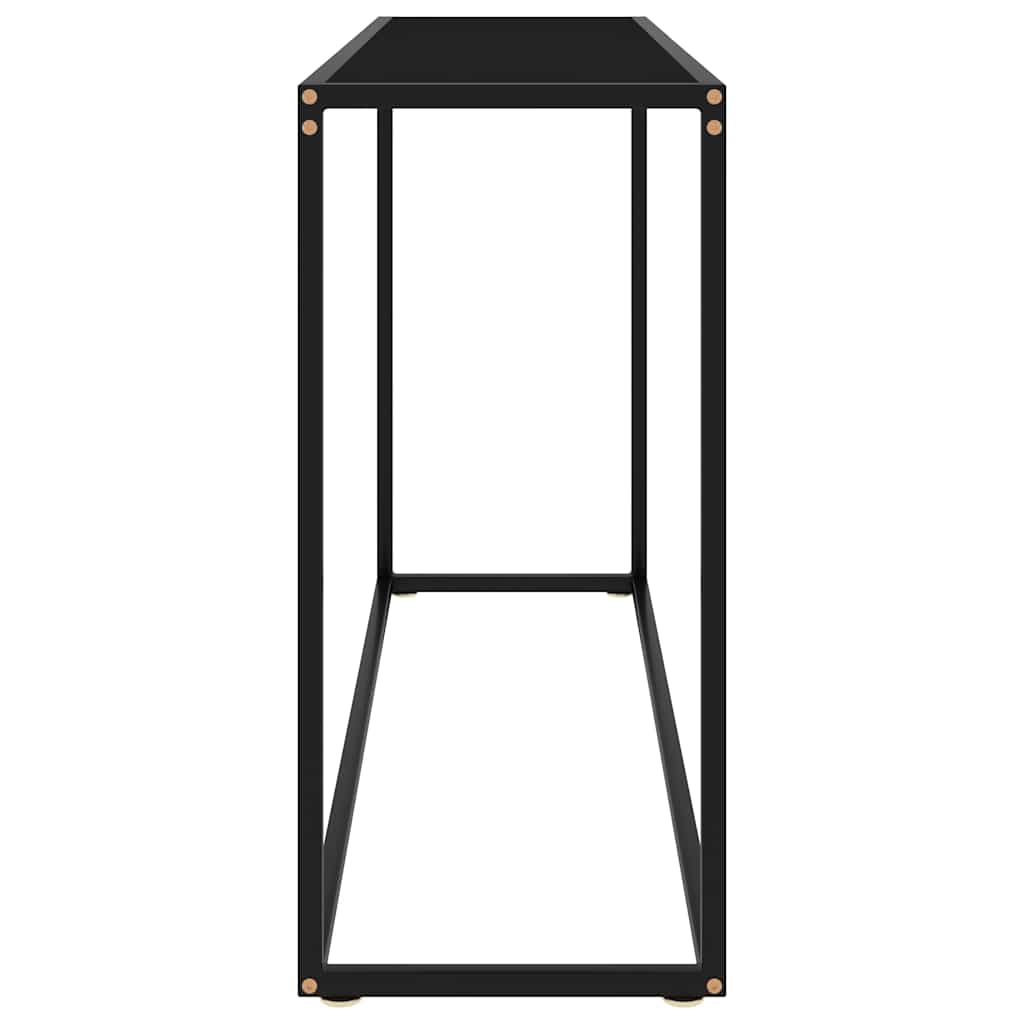 Tavolo Consolle Nero 120x35x75 cm in Vetro Temperato | homemem39