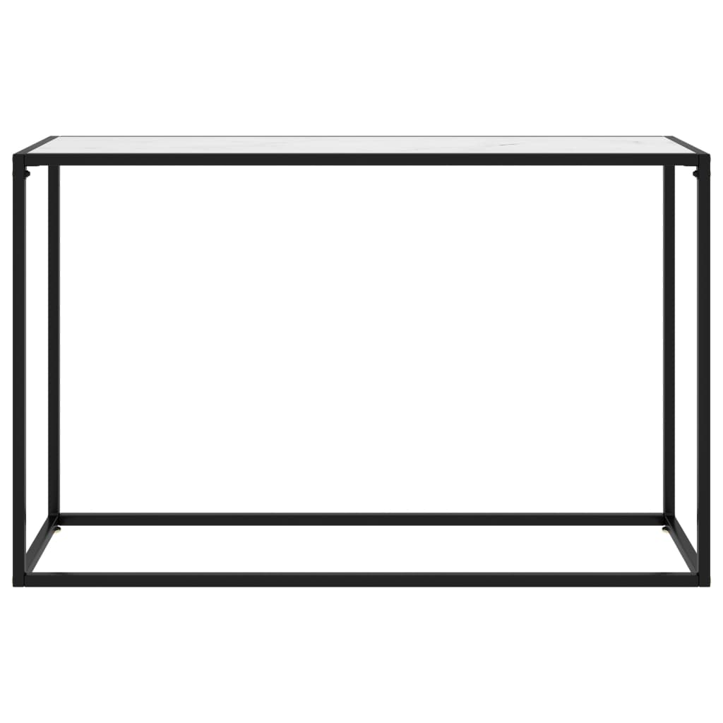 Tavolo Consolle Bianco 120x35x75 cm in Vetro Temperato | homemem39