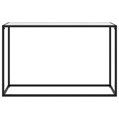 Tavolo Consolle Bianco 120x35x75 cm in Vetro Temperato - homemem39