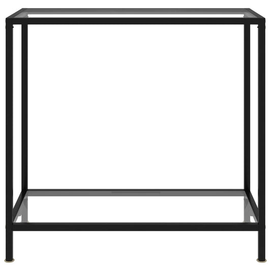 Tavolo Consolle Trasparente 80x35x75 cm in Vetro Temperato - homemem39