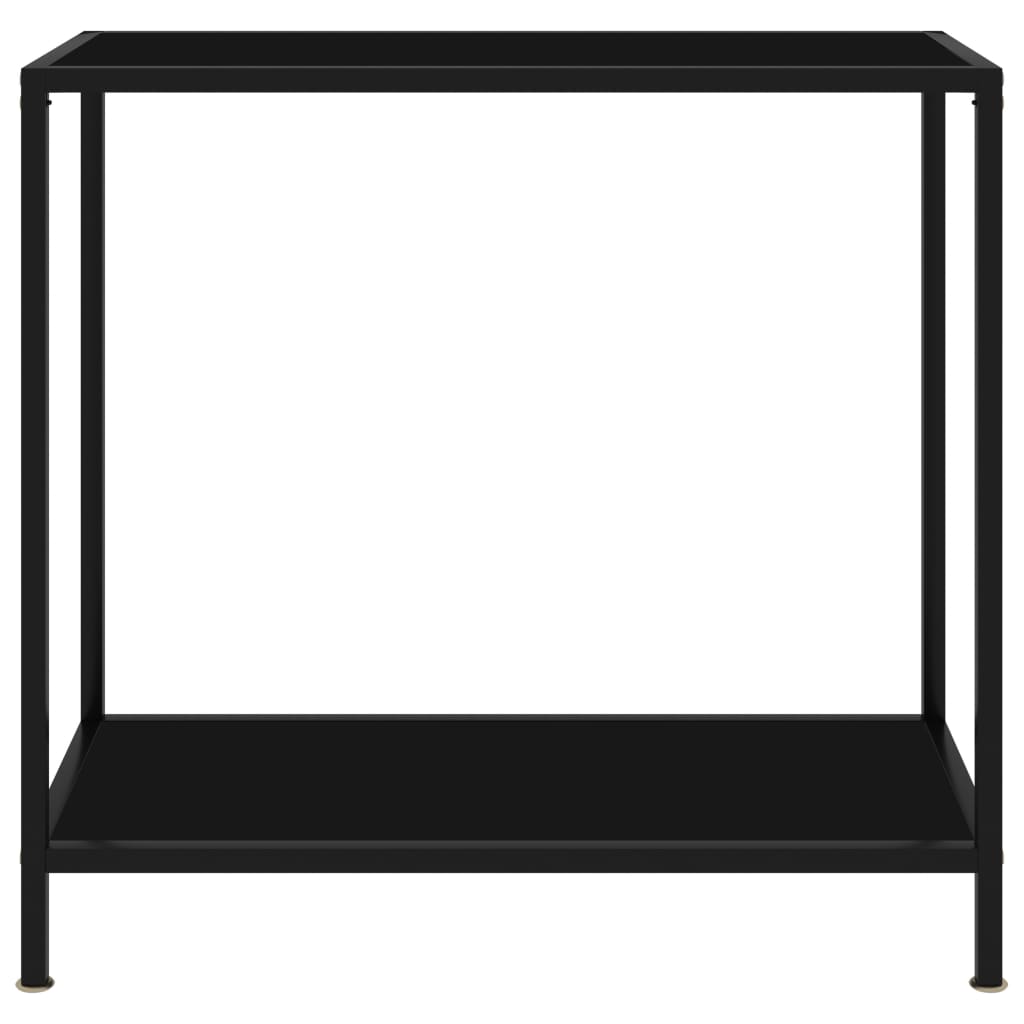 Tavolo Consolle Nero 80x35x75 cm in Vetro Temperato - homemem39