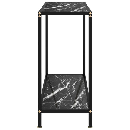 Tavolo Consolle Nero 80x35x75 cm in Vetro Temperato | homemem39