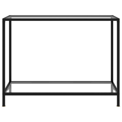 Tavolo Consolle Trasparente 100x35x75 cm in Vetro Temperato - homemem39