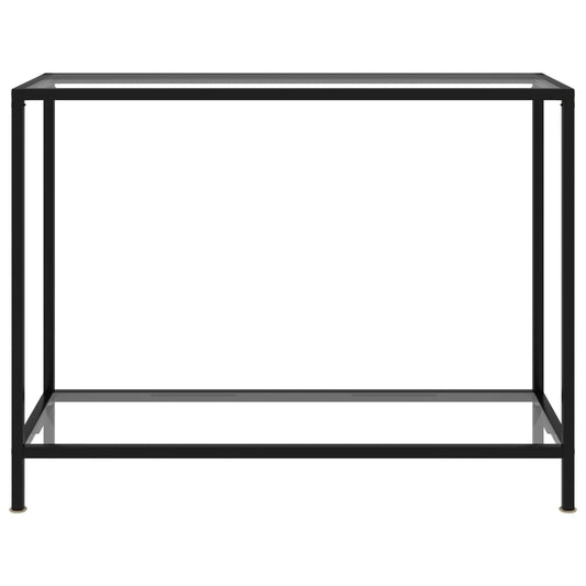 Tavolo Consolle Trasparente 100x35x75 cm in Vetro Temperato - homemem39