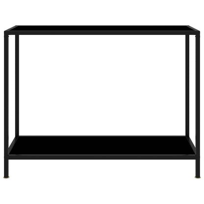 Tavolo Consolle Nero 100x35x75 cm in Vetro Temperato | homemem39