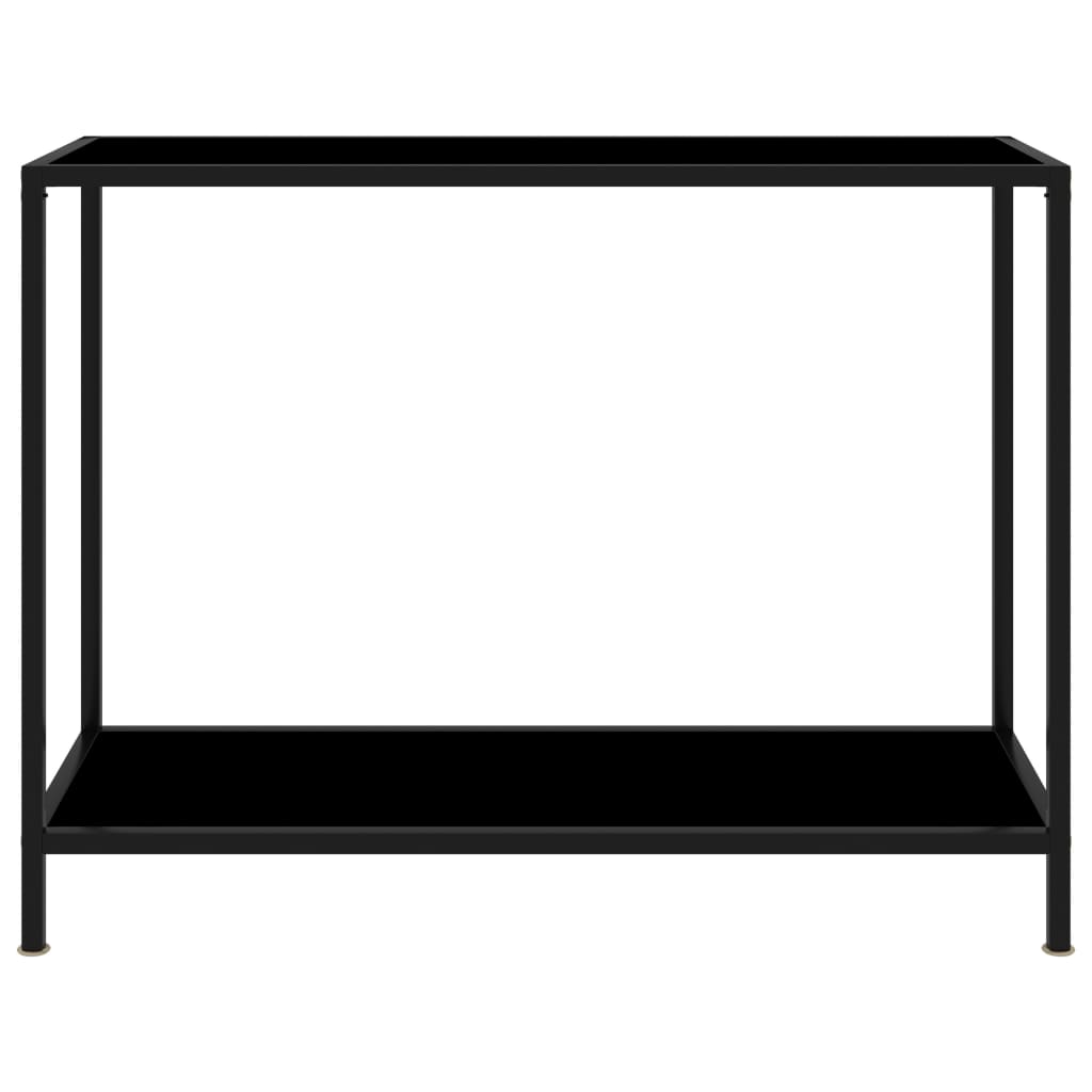 Tavolo Consolle Nero 100x35x75 cm in Vetro Temperato - homemem39