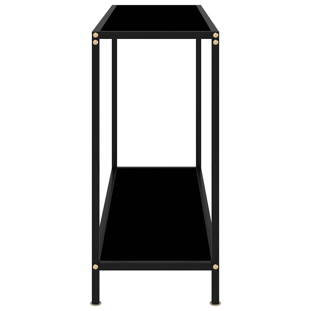 Tavolo Consolle Nero 100x35x75 cm in Vetro Temperato | homemem39