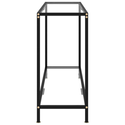 Tavolo Consolle Trasparente 120x35x75 cm in Vetro Temperato