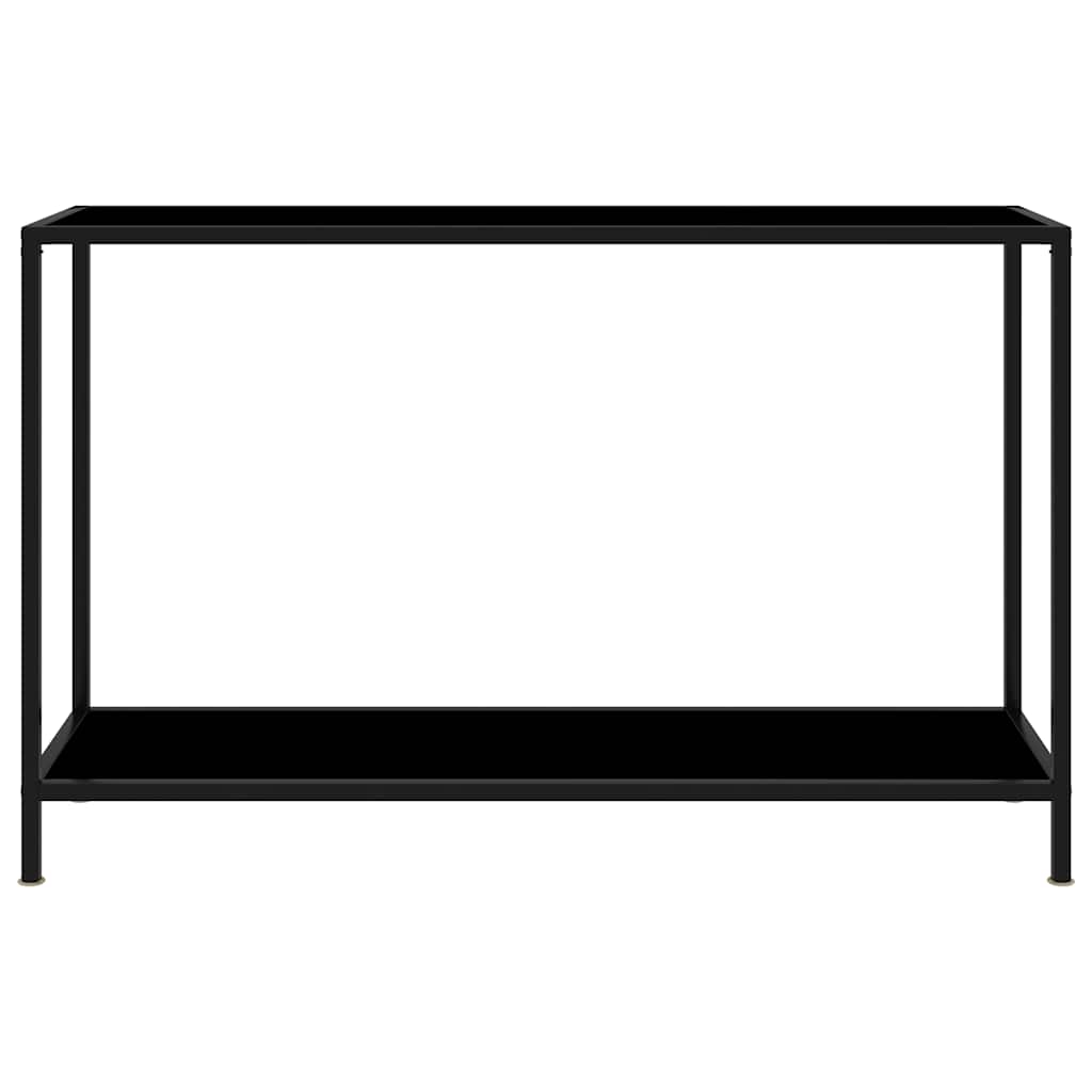 Tavolo Consolle Nero 120x35x75 cm in Vetro Temperato | homemem39