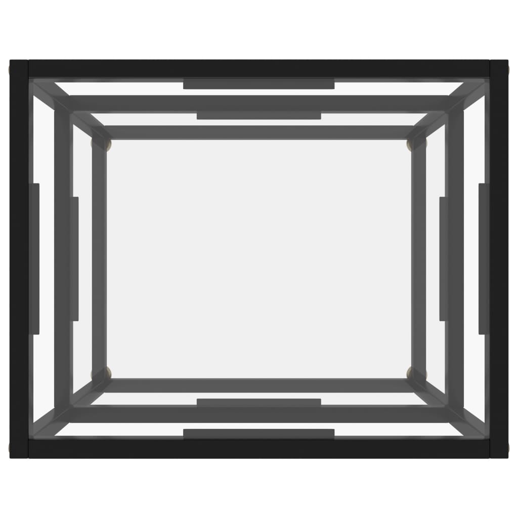 Tavolo Consolle Trasparente 50x40x40 cm in Vetro Temperato | homemem39