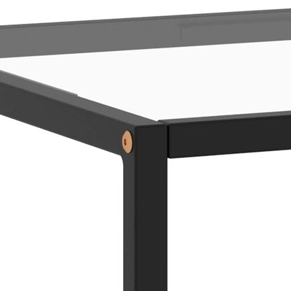 Tavolino da Salotto Nero con Vetro Temperato 120x60x35 cm | homemem39