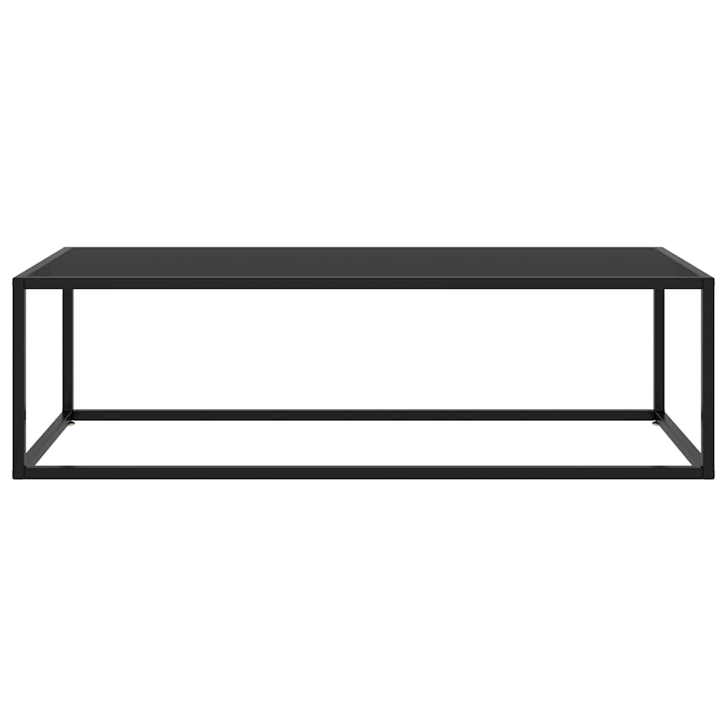Tavolino da Salotto Nero con Vetro Nero 120x50x35 cm | homemem39