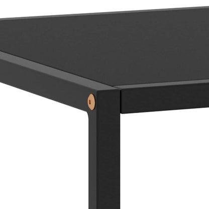 Tavolino da Salotto Nero con Vetro Nero 120x50x35 cm | homemem39