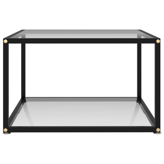 Tavolino da Salotto Trasparente 60x60x35 cm in Vetro Temperato | homemem39