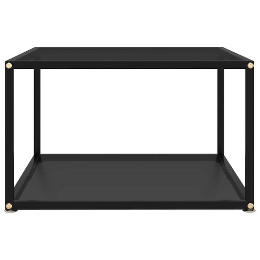 Tavolino da Salotto Nero 60x60x35 cm in Vetro Temperato | homemem39